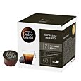 Nescafé Espresso Intenso package and capsule for Dolce Gusto
